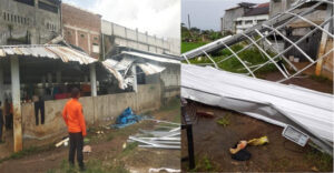 Angin Kencang Akibatkan Bangunan dan Rumah Warga Ambruk