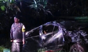 Kecelakaan Maut di Jalan Lingkar Timur Kuningan, Fortuner Terjun Bebas, 1 Tewas